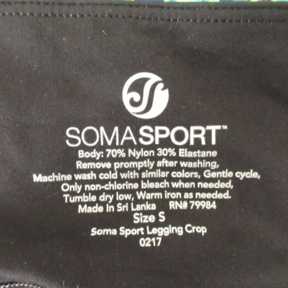 New Soma Sport Leggings S Small High Waisted Rise Crop Yoga Running Athleisure - Picture 6 of 6
